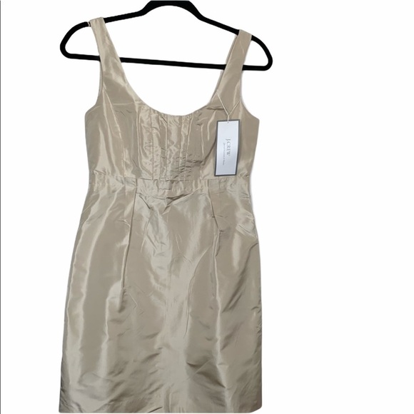 New J. Crew Clementine Sleeveless Dress 6P Tan - Picture 2 of 6